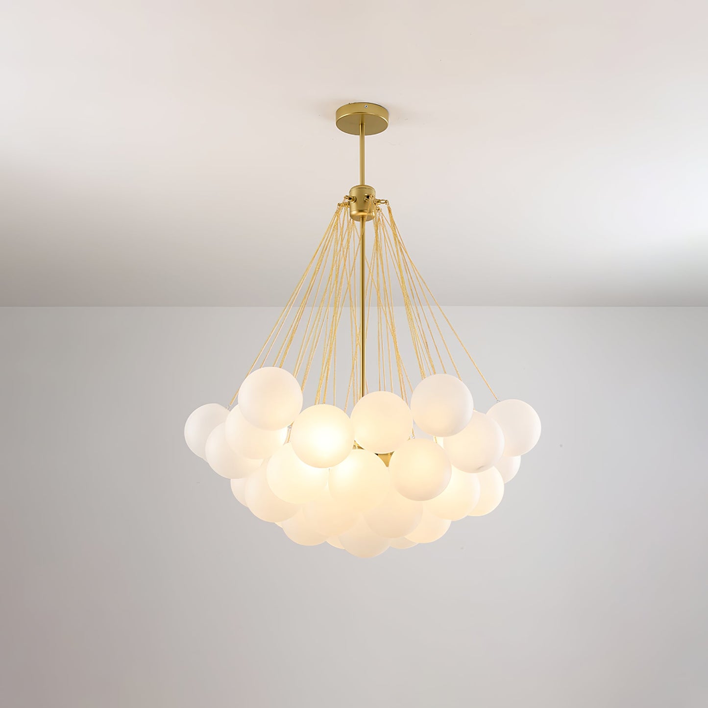 Modern Frosted Glass Ball Chandelier | Luxury Ceiling Lamp for Living Room & Bedroom