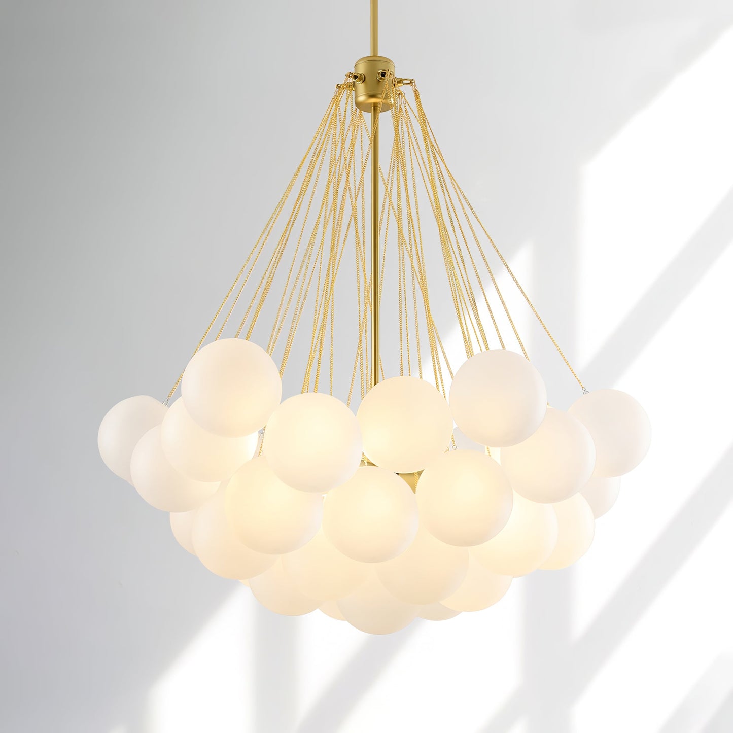 Modern Frosted Glass Ball Chandelier | Luxury Ceiling Lamp for Living Room & Bedroom