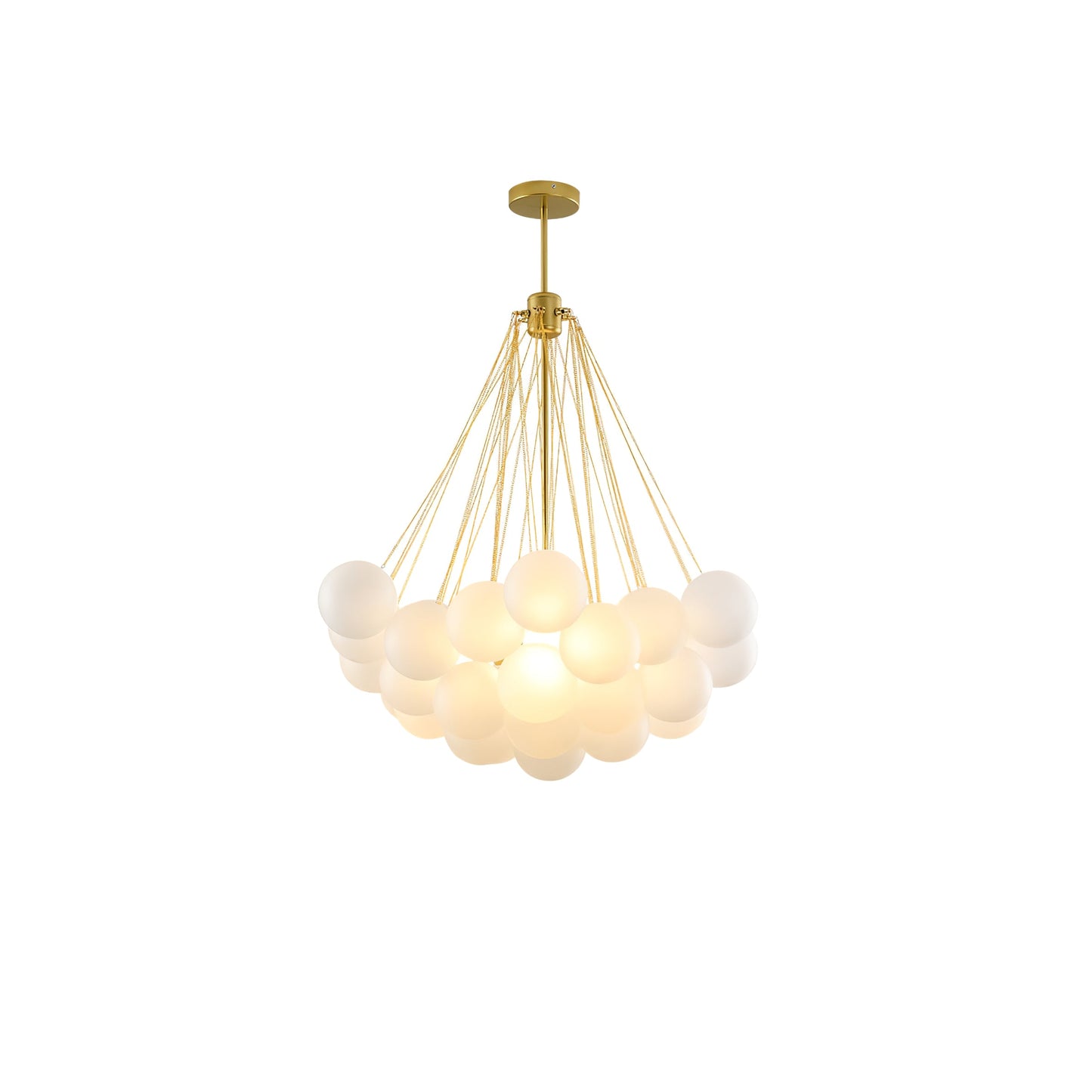 Modern Frosted Glass Ball Chandelier | Luxury Ceiling Lamp for Living Room & Bedroom