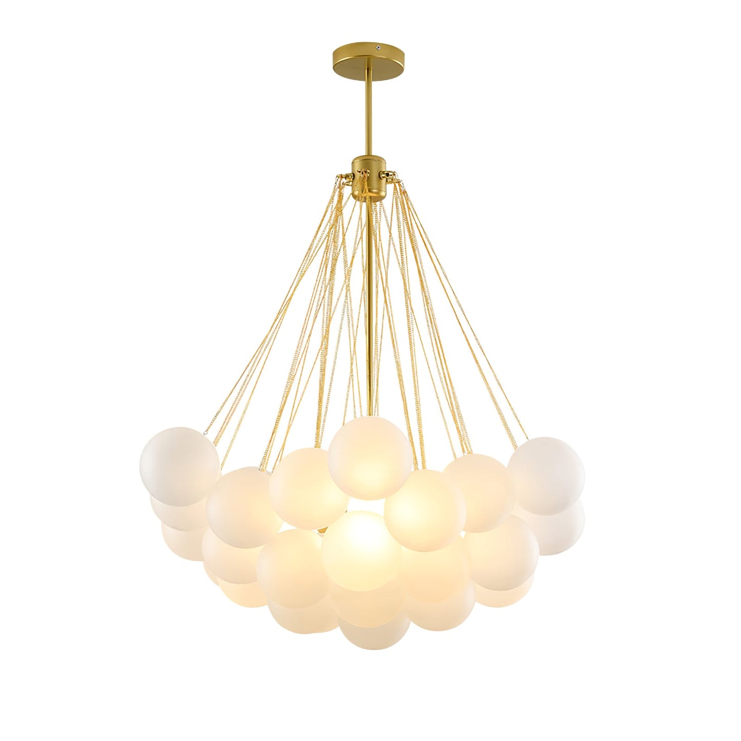 Modern Frosted Glass Ball Chandelier | Luxury Ceiling Lamp for Living Room & Bedroom