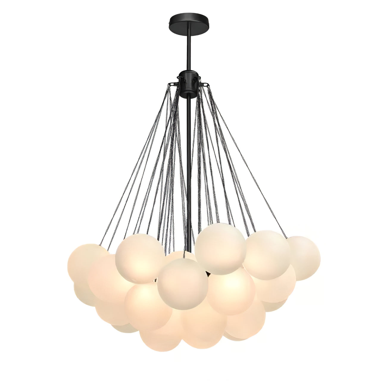 Modern Frosted Glass Ball Chandelier | Luxury Ceiling Lamp for Living Room & Bedroom