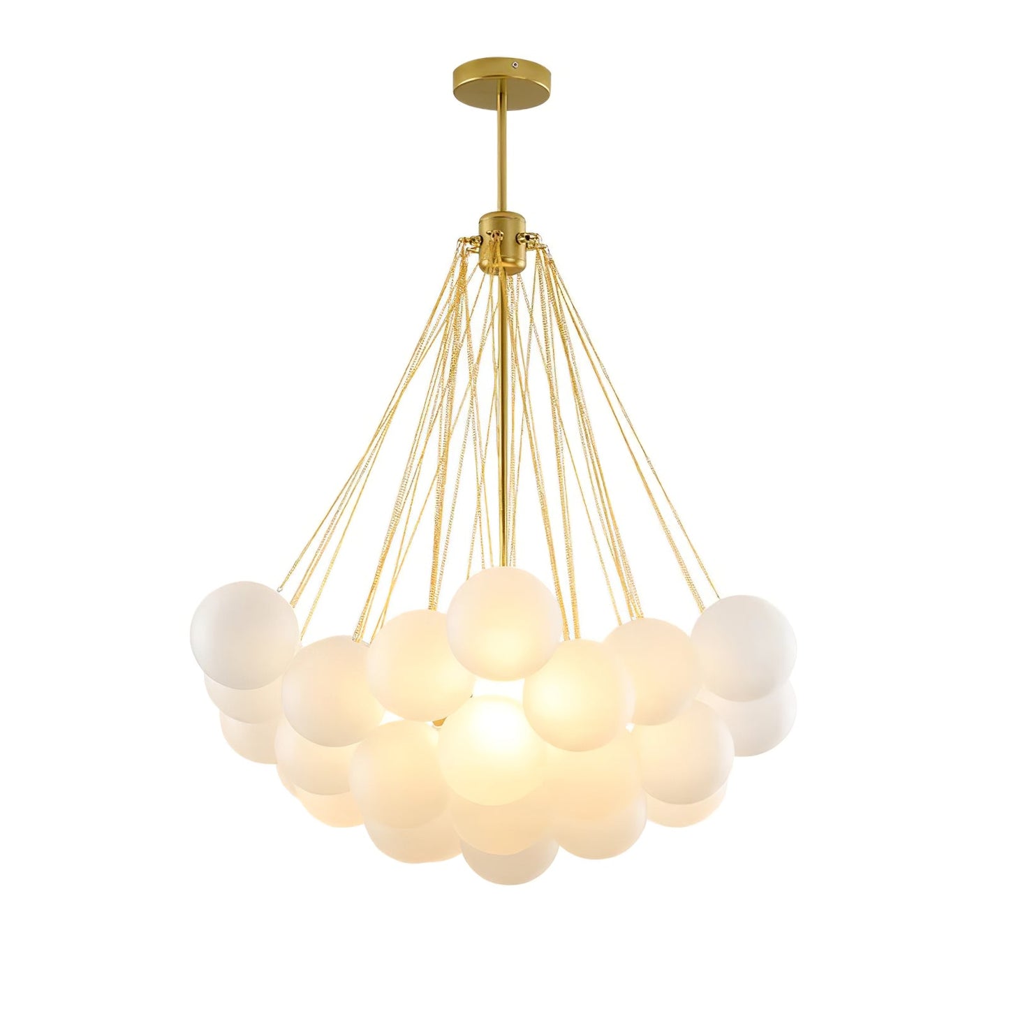 Modern Frosted Glass Ball Chandelier | Luxury Ceiling Lamp for Living Room & Bedroom