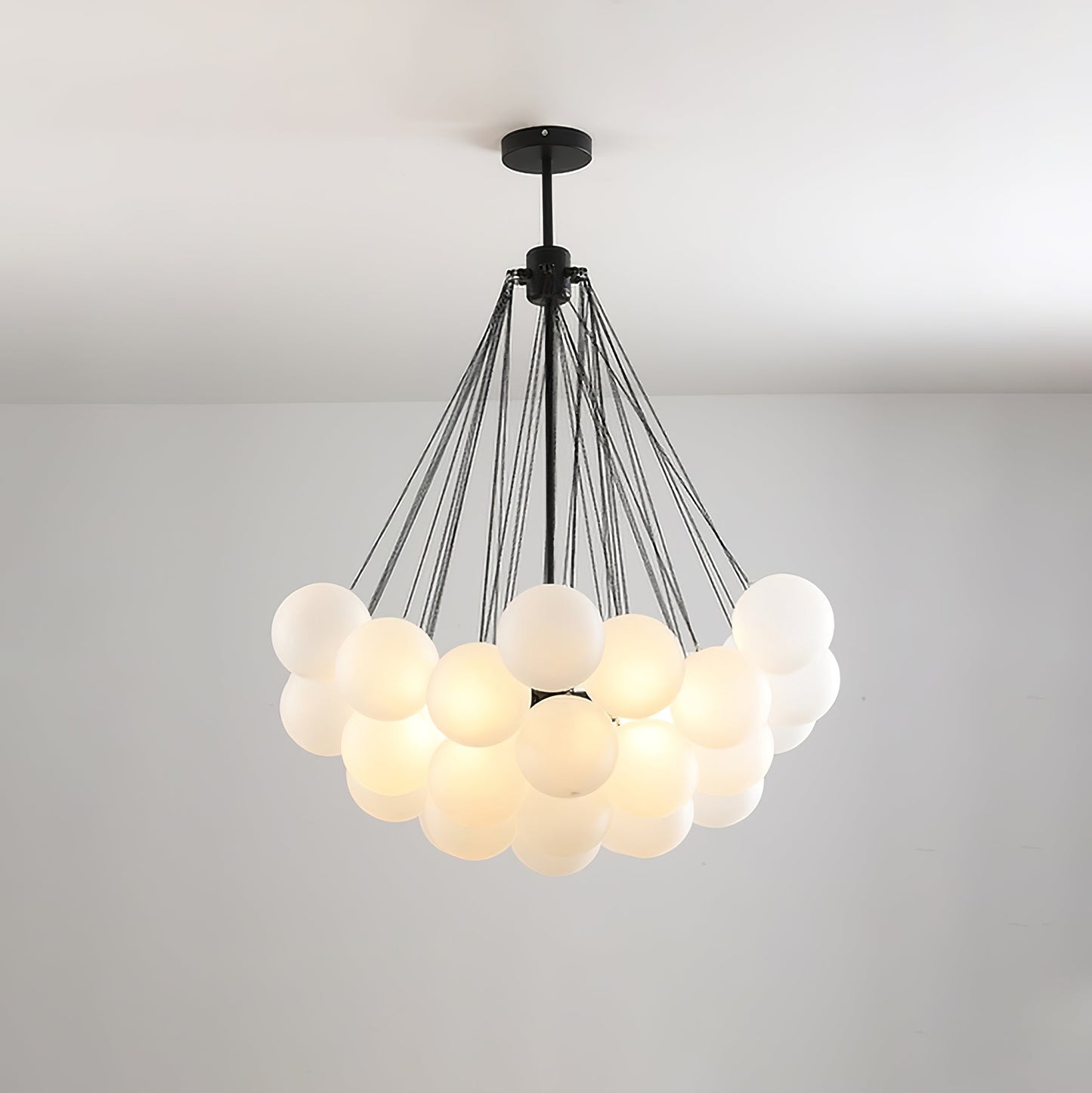 Modern Frosted Glass Ball Chandelier | Luxury Ceiling Lamp for Living Room & Bedroom
