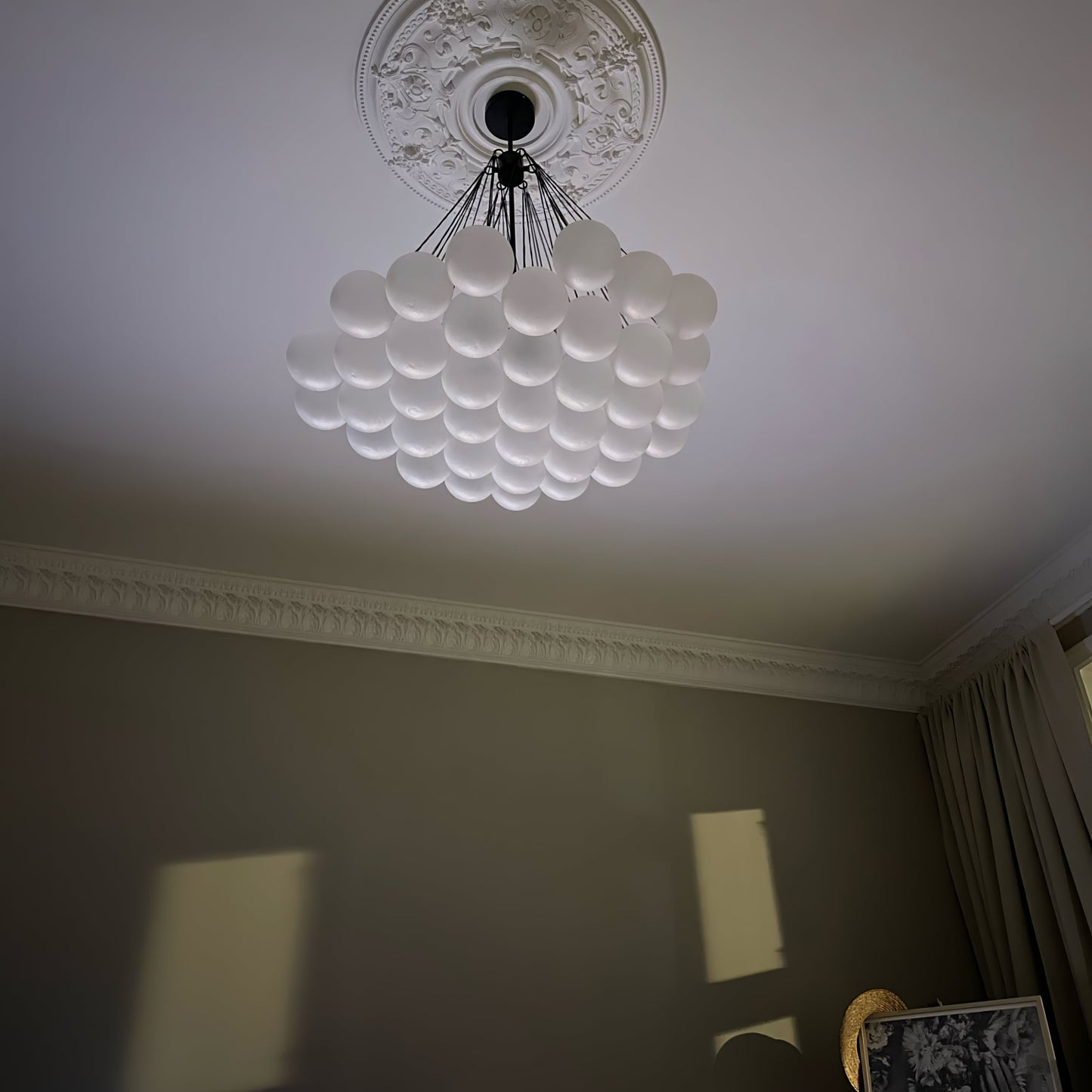 Modern Frosted Glass Ball Chandelier | Luxury Ceiling Lamp for Living Room & Bedroom