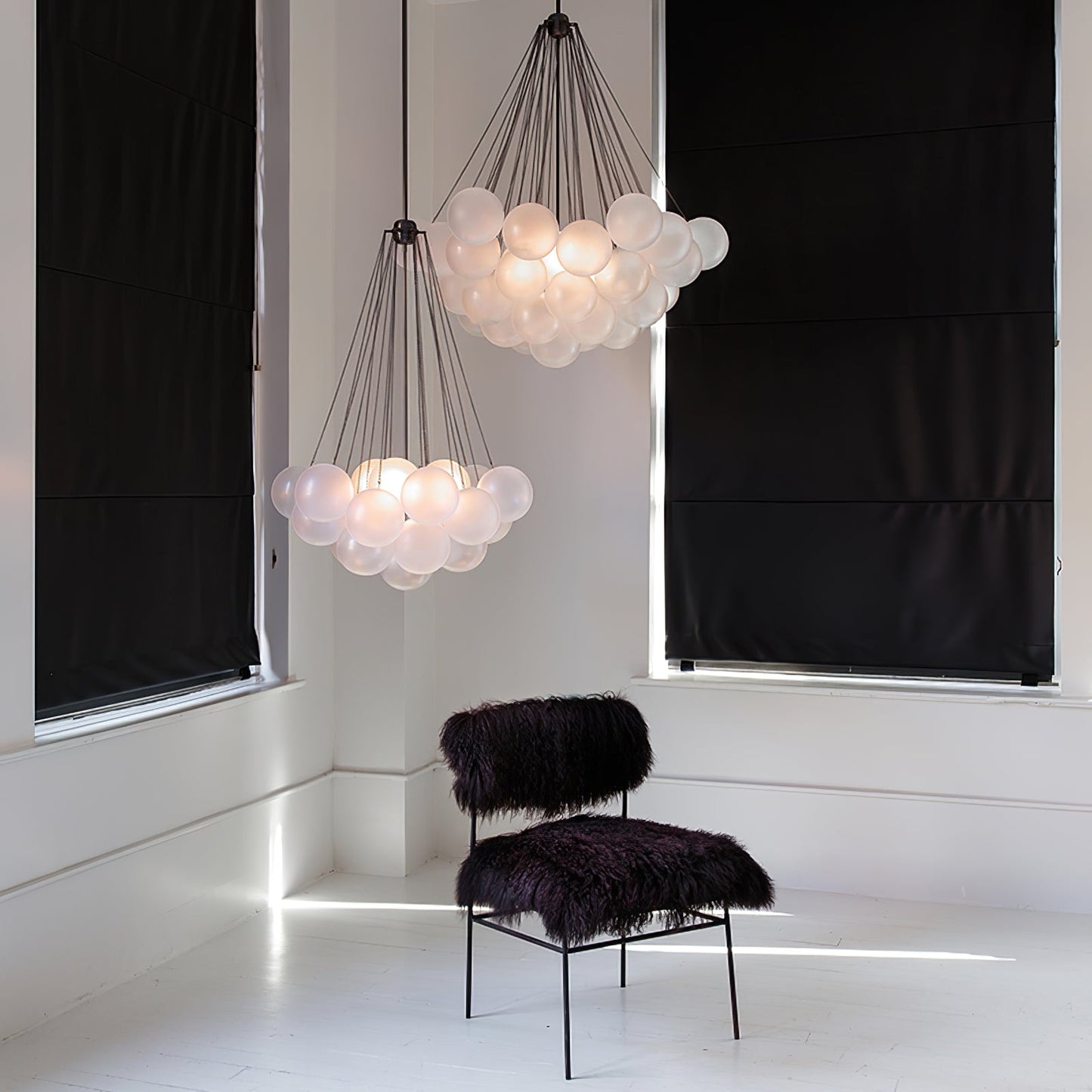 Modern Frosted Glass Ball Chandelier | Luxury Ceiling Lamp for Living Room & Bedroom