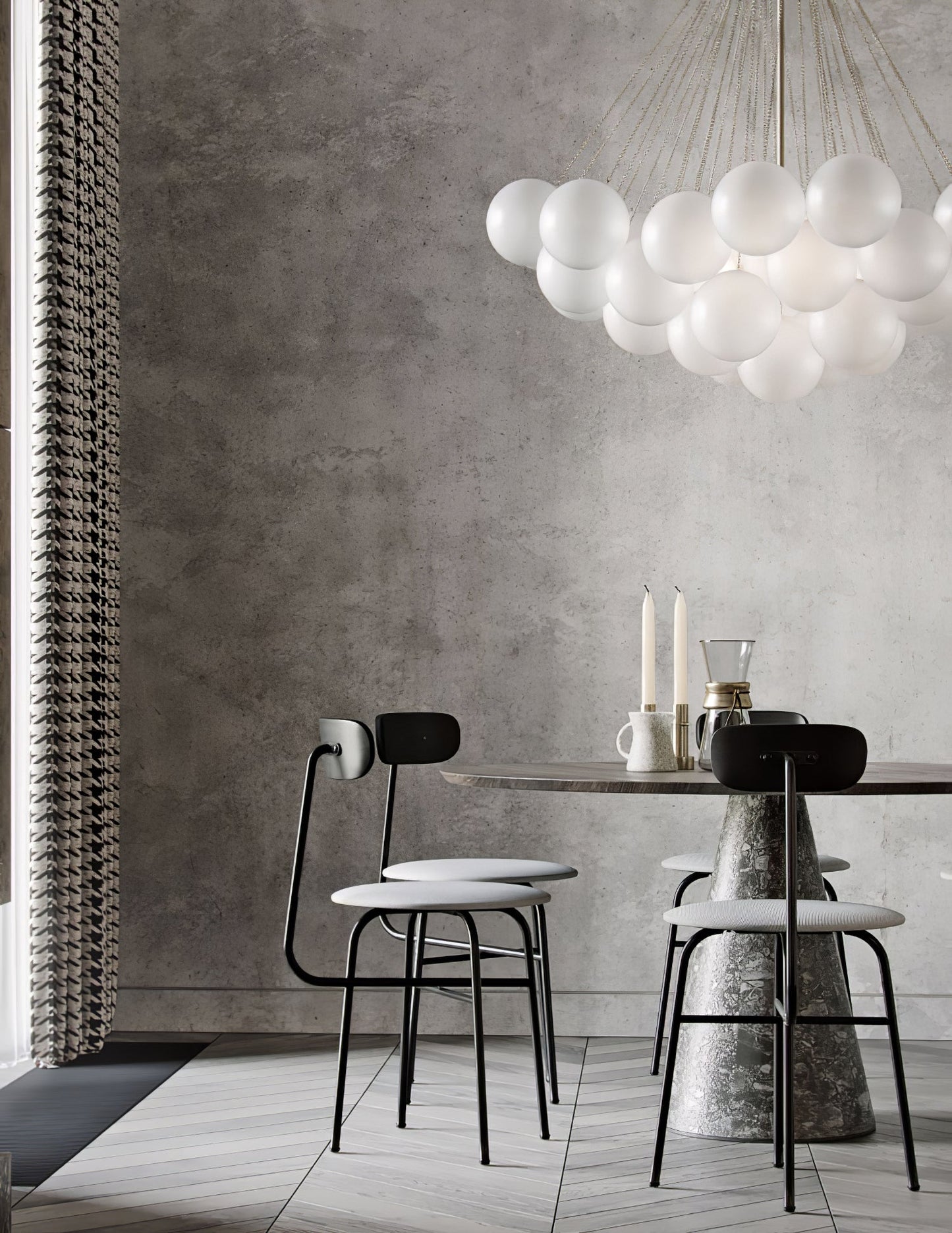 Modern Frosted Glass Ball Chandelier | Luxury Ceiling Lamp for Living Room & Bedroom