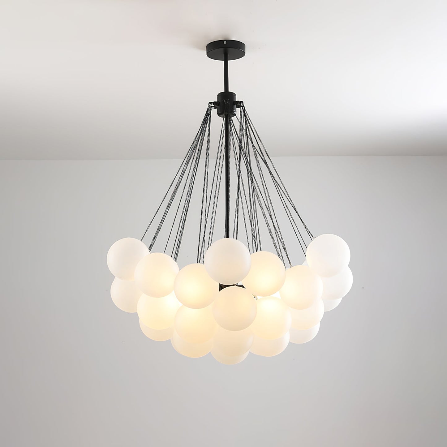 Modern Frosted Glass Ball Chandelier | Luxury Ceiling Lamp for Living Room & Bedroom