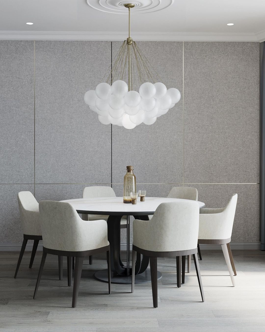 Modern Frosted Glass Ball Chandelier | Luxury Ceiling Lamp for Living Room & Bedroom