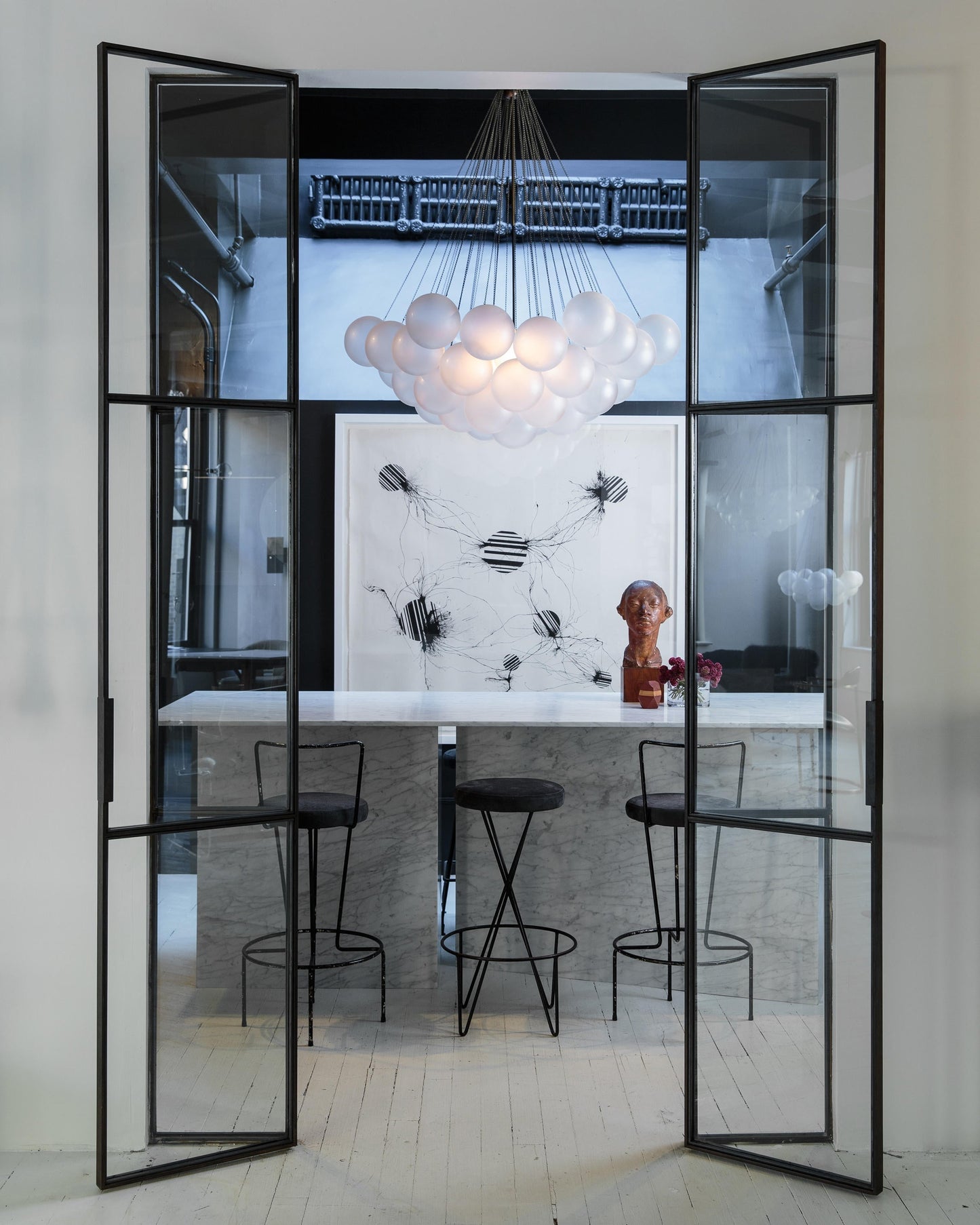 Modern Frosted Glass Ball Chandelier | Luxury Ceiling Lamp for Living Room & Bedroom