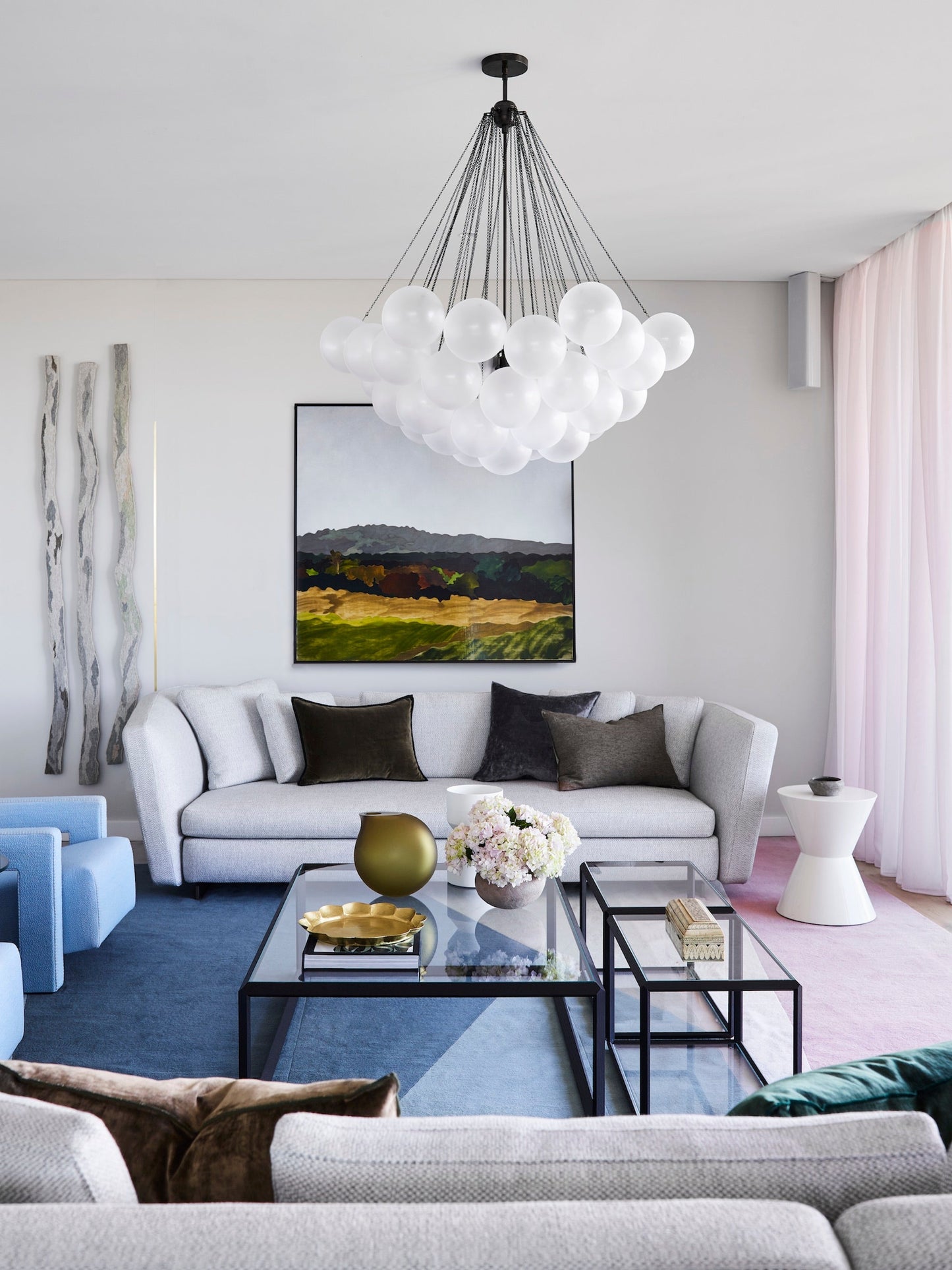 Modern Frosted Glass Ball Chandelier | Luxury Ceiling Lamp for Living Room & Bedroom