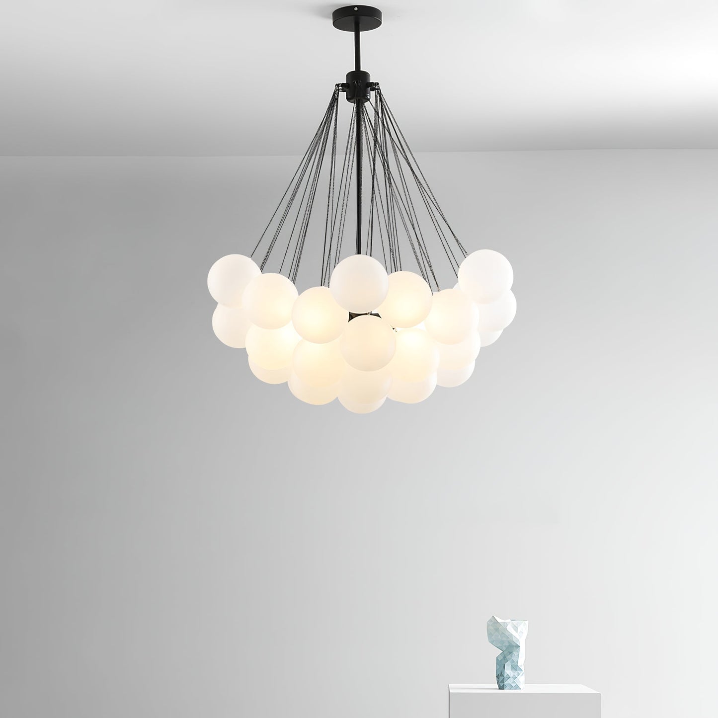 Modern Frosted Glass Ball Chandelier | Luxury Ceiling Lamp for Living Room & Bedroom