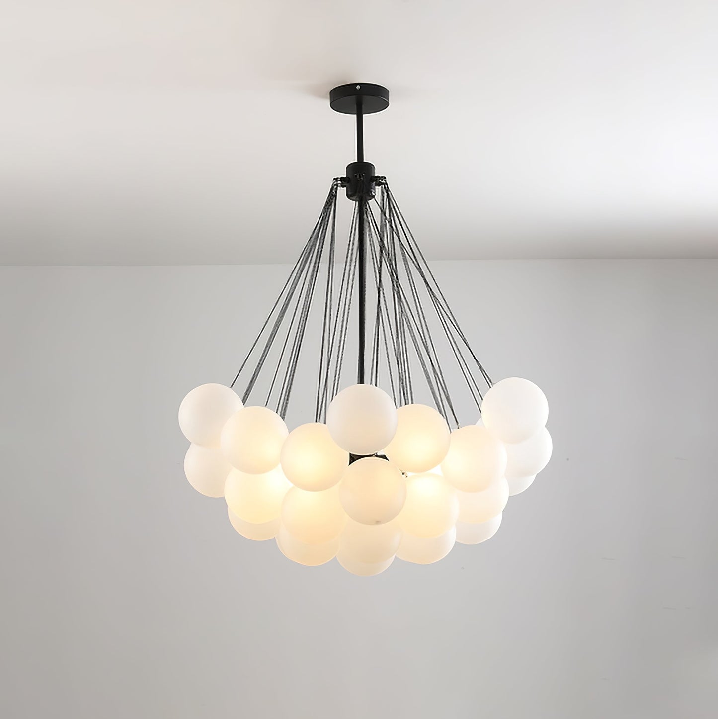 Modern Frosted Glass Ball Chandelier | Luxury Ceiling Lamp for Living Room & Bedroom
