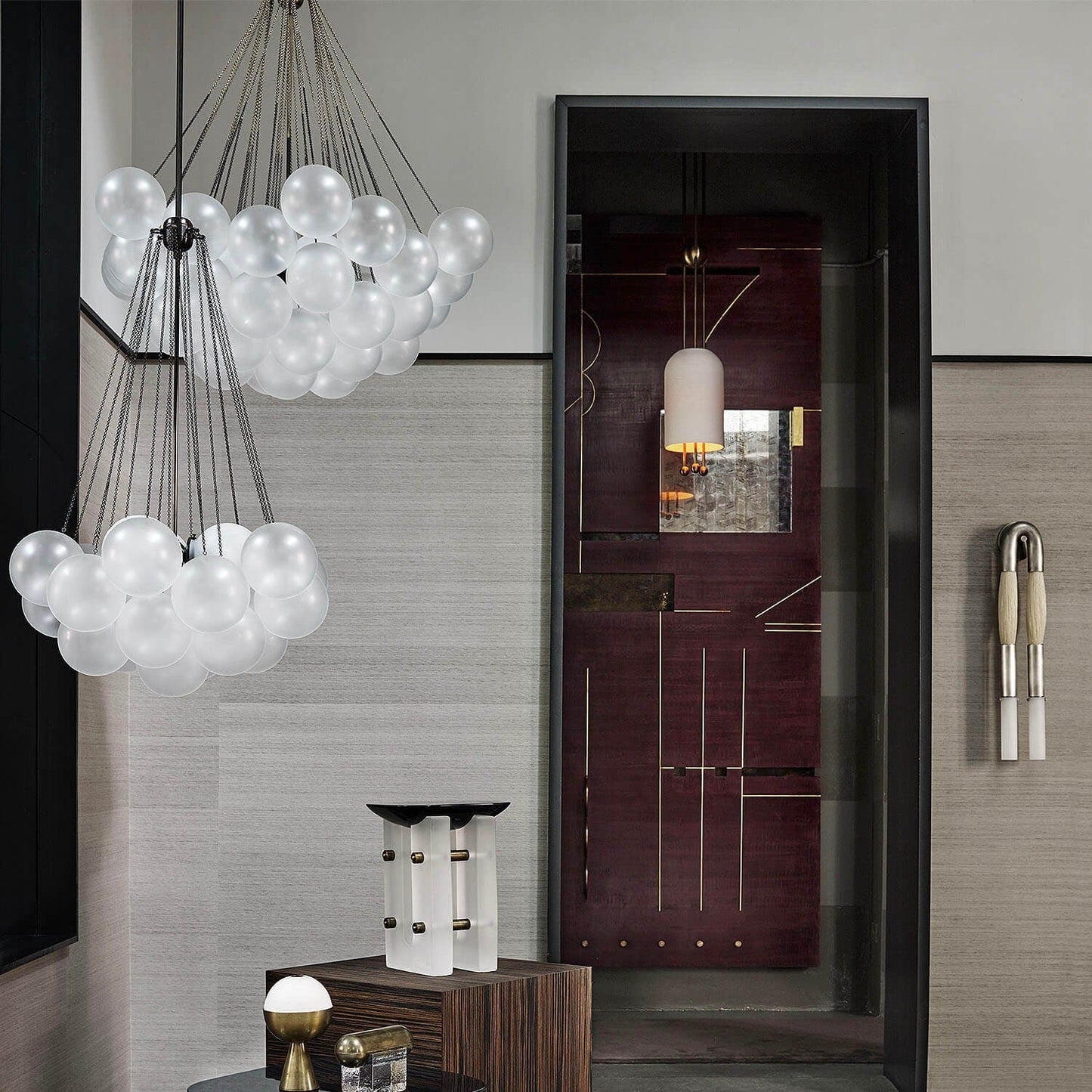 Modern Frosted Glass Ball Chandelier | Luxury Ceiling Lamp for Living Room & Bedroom