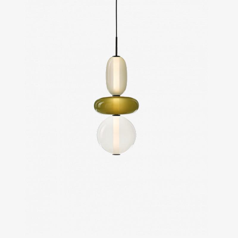 Coloured Glass Pendant Ceiling Lamp | Modern Chandelier Light for Dining and Living