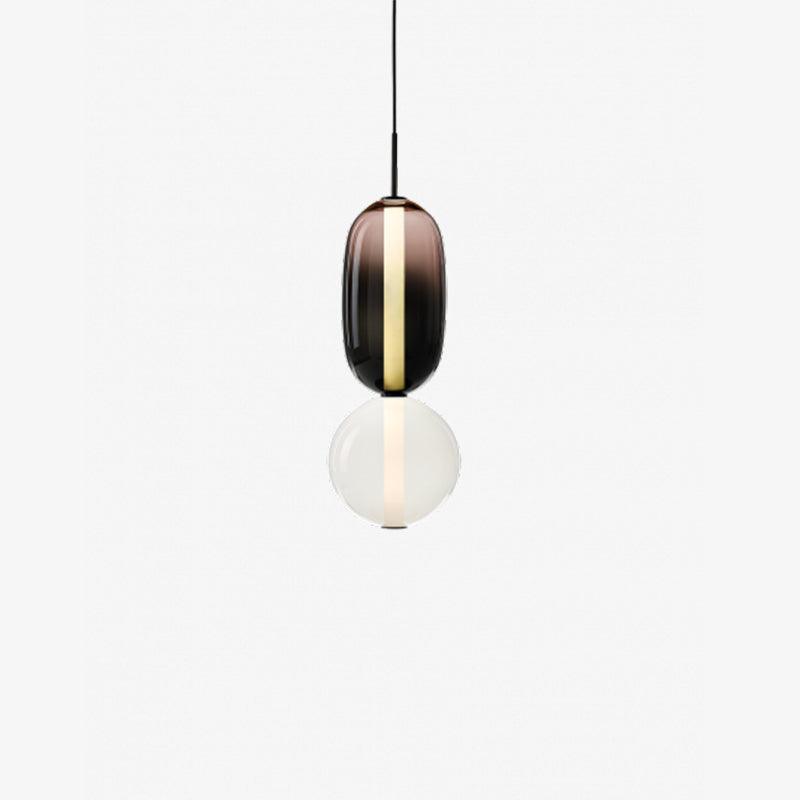 Coloured Glass Pendant Ceiling Lamp | Modern Chandelier Light for Dining and Living