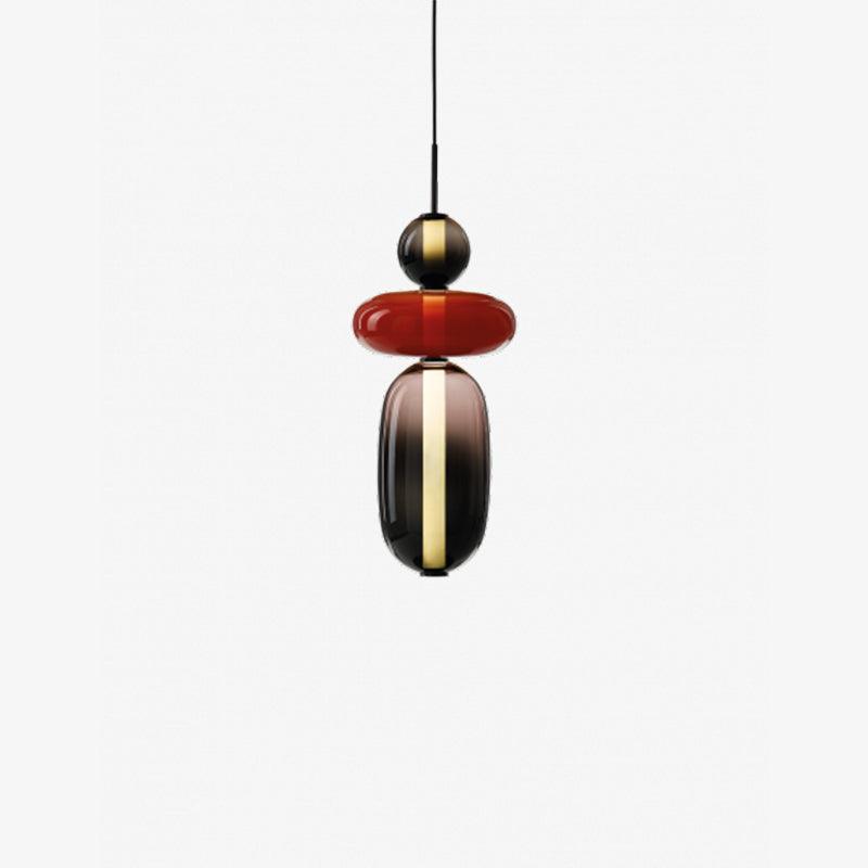 Coloured Glass Pendant Ceiling Lamp | Modern Chandelier Light for Dining and Living