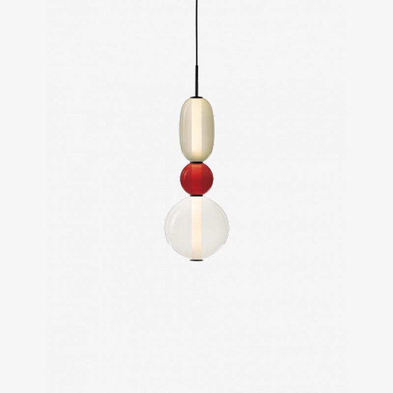 Coloured Glass Pendant Ceiling Lamp | Modern Chandelier Light for Dining and Living