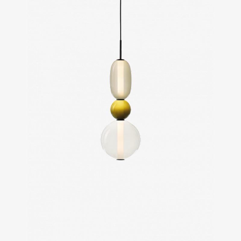 Coloured Glass Pendant Ceiling Lamp | Modern Chandelier Light for Dining and Living