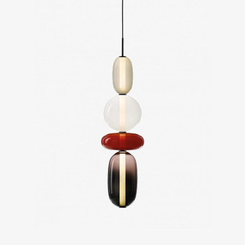 Coloured Glass Pendant Ceiling Lamp | Modern Chandelier Light for Dining and Living