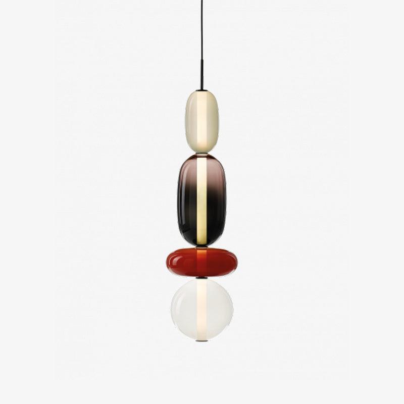 Coloured Glass Pendant Ceiling Lamp | Modern Chandelier Light for Dining and Living