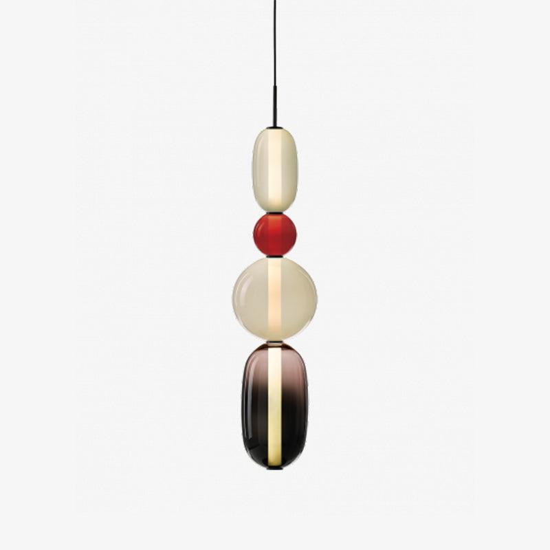 Coloured Glass Pendant Ceiling Lamp | Modern Chandelier Light for Dining and Living