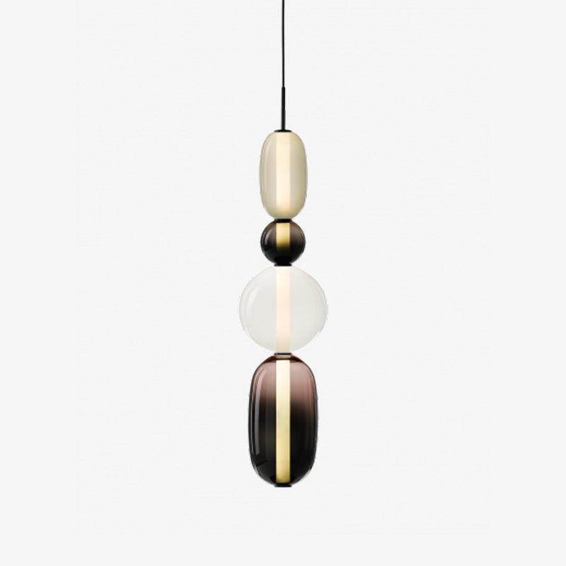 Coloured Glass Pendant Ceiling Lamp | Modern Chandelier Light for Dining and Living