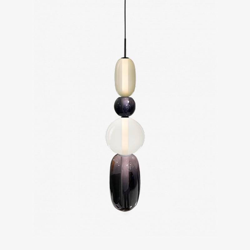 Coloured Glass Pendant Ceiling Lamp | Modern Chandelier Light for Dining and Living
