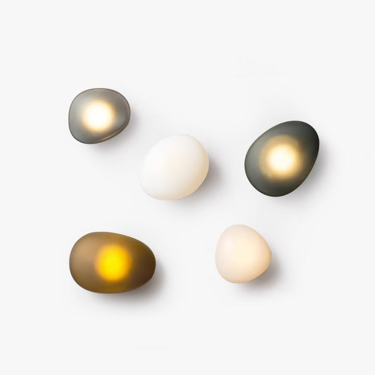Pebble Glass Wall Lamp | Modern Bedroom and Living Room Sconce