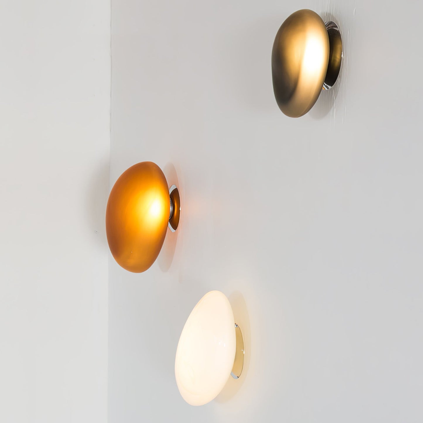 Pebble Glass Wall Lamp | Modern Bedroom and Living Room Sconce