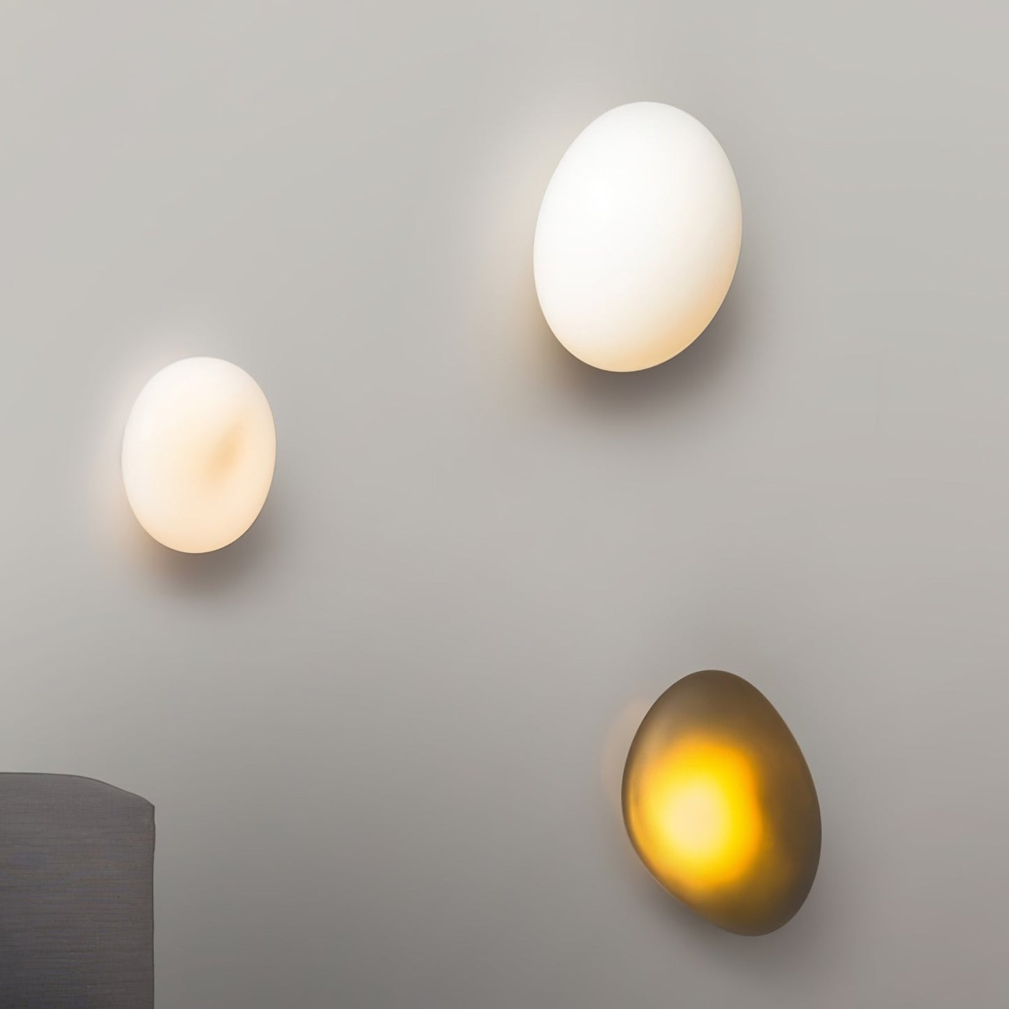 Pebble Glass Wall Lamp | Modern Bedroom and Living Room Sconce