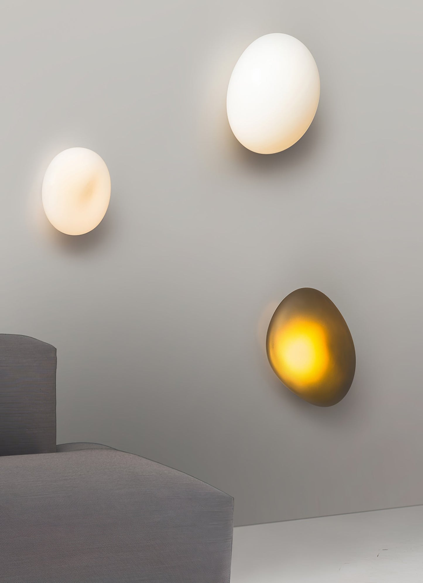 Pebble Glass Wall Lamp | Modern Bedroom and Living Room Sconce