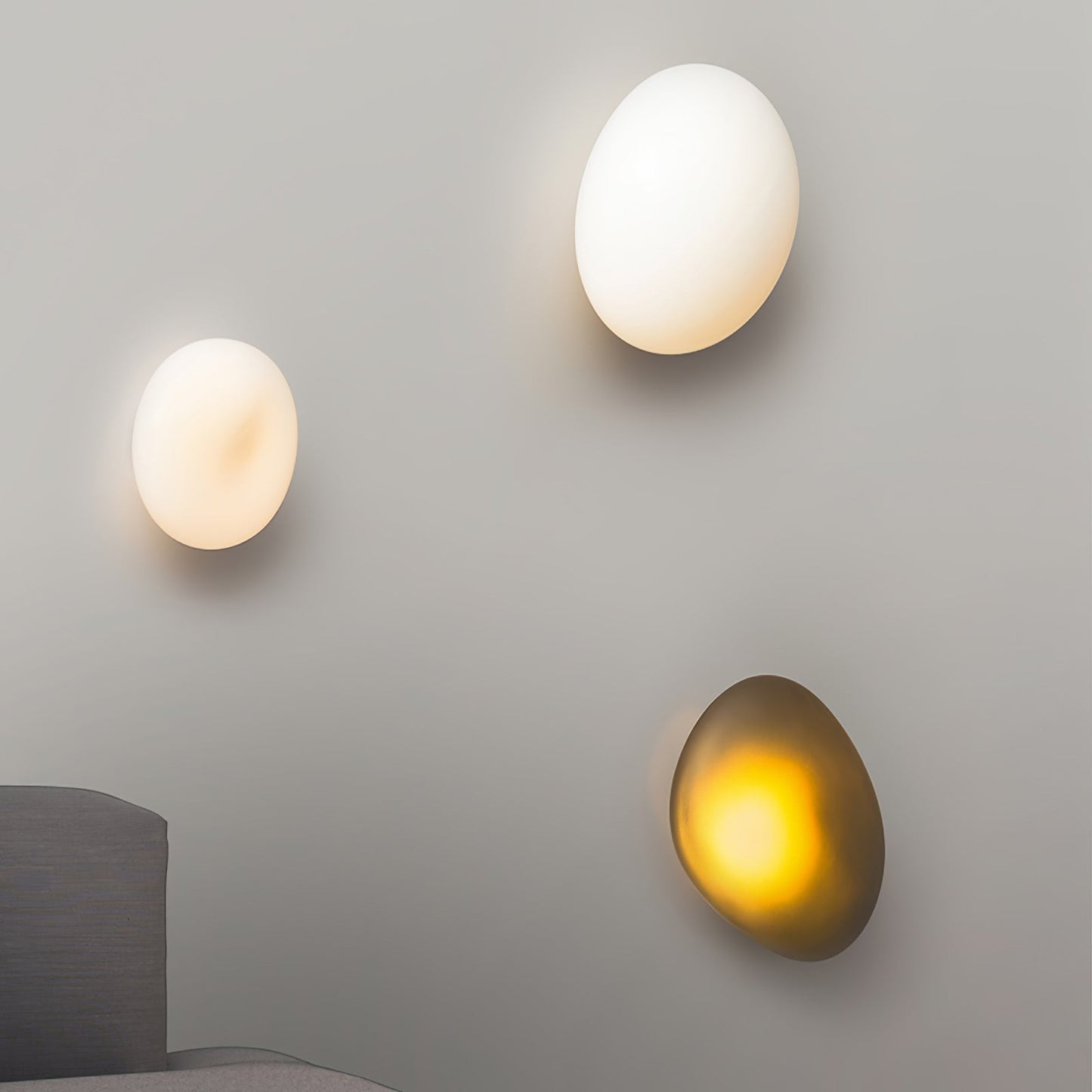 Pebble Glass Wall Lamp | Modern Bedroom and Living Room Sconce