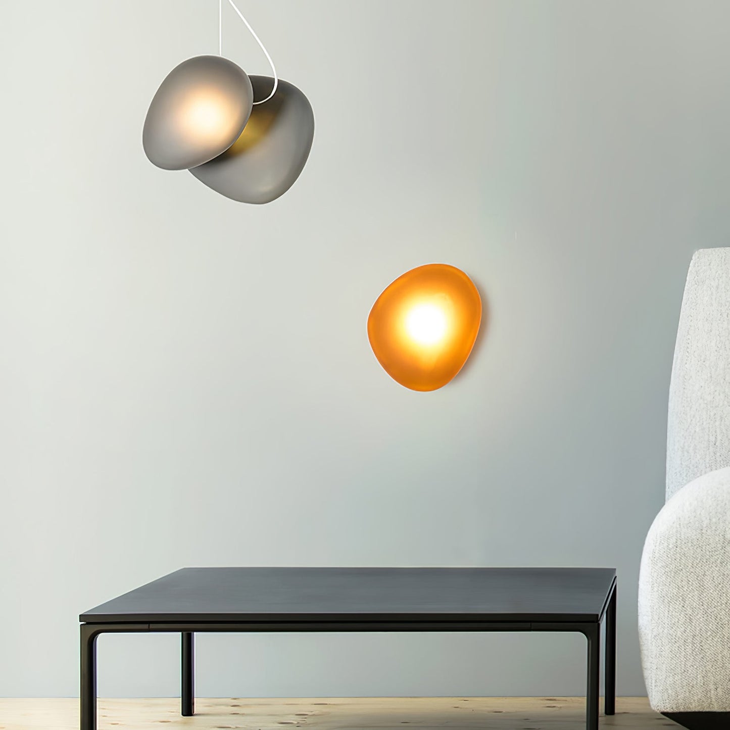 Pebble Glass Wall Lamp | Modern Bedroom and Living Room Sconce