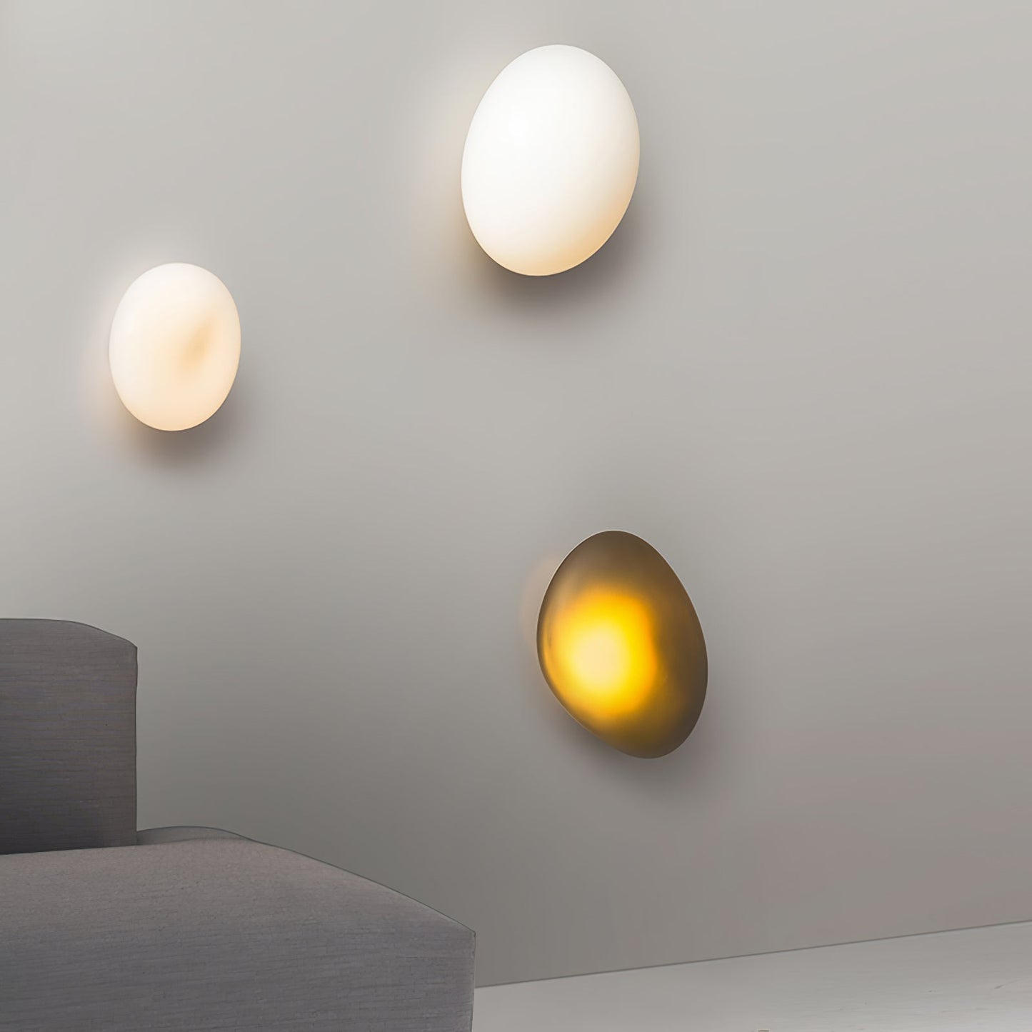 Pebble Glass Wall Lamp | Modern Bedroom and Living Room Sconce