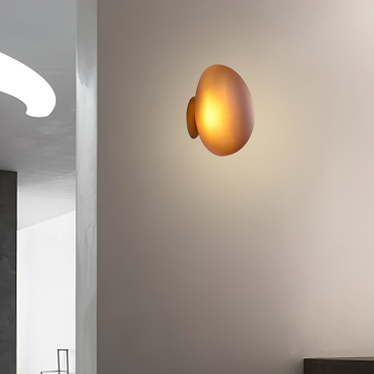 Pebble Glass Wall Lamp | Modern Bedroom and Living Room Sconce