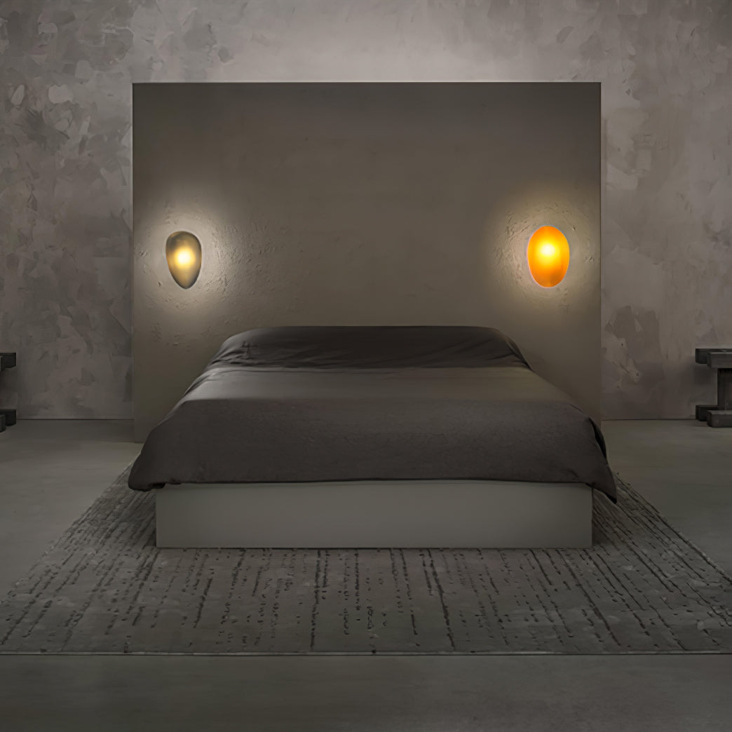 Pebble Glass Wall Lamp | Modern Bedroom and Living Room Sconce