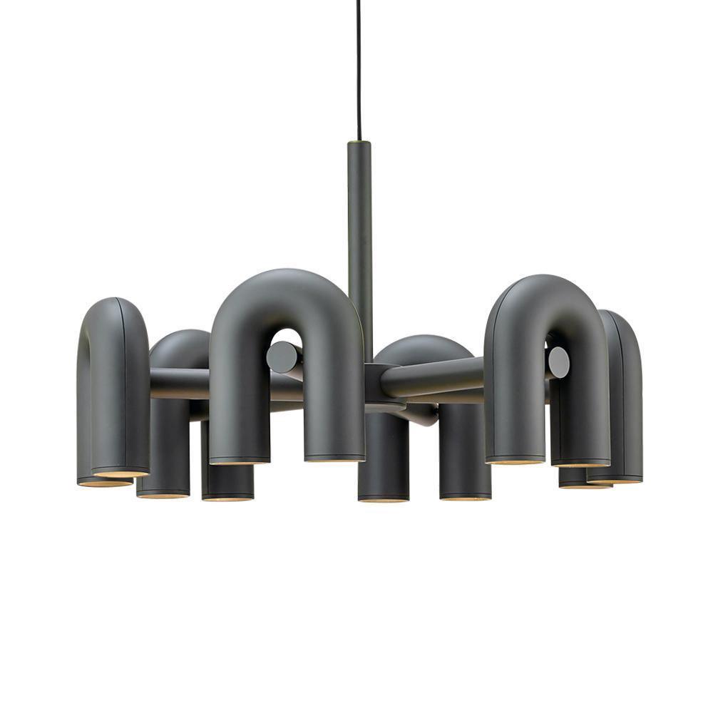 Modern U-Shape Ceiling Lamp | Playful LED Chandelier for Living Room