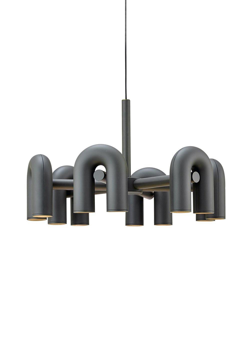 Modern U-Shape Ceiling Lamp | Playful LED Chandelier for Living Room