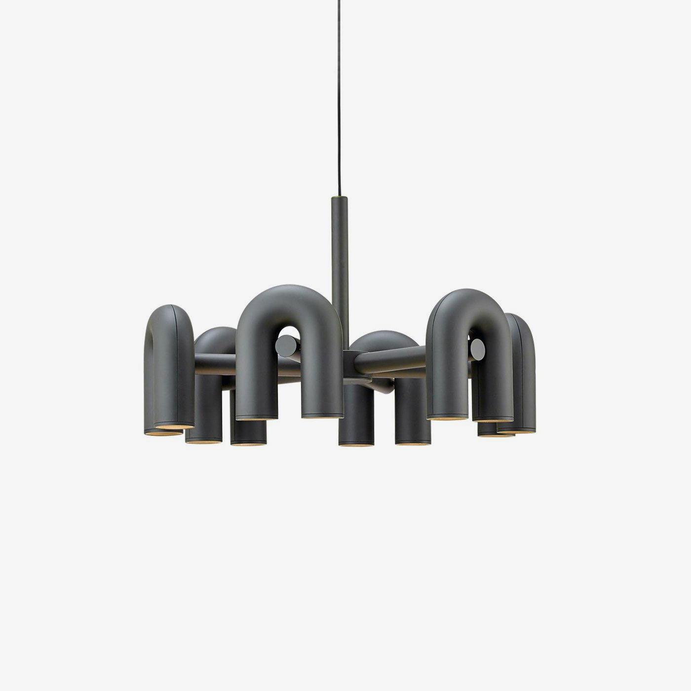 Modern U-Shape Ceiling Lamp | Playful LED Chandelier for Living Room