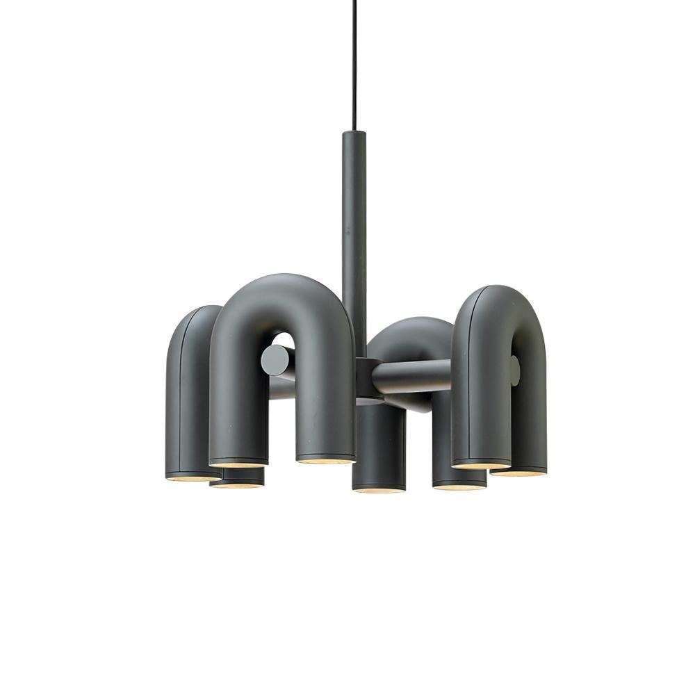Modern U-Shape Ceiling Lamp | Playful LED Chandelier for Living Room