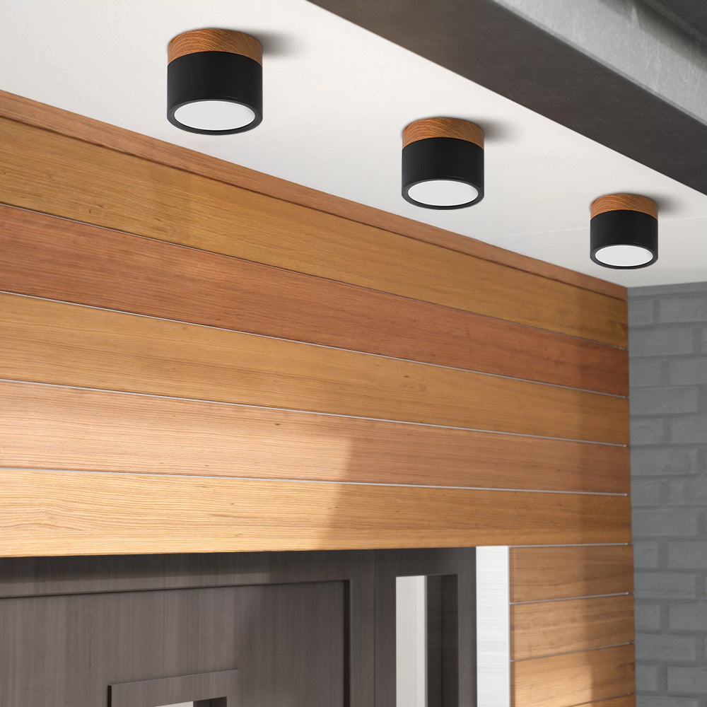 Modern Cylinder LED Flush Mount Ceiling Light | Small Decorative Lamp for Home