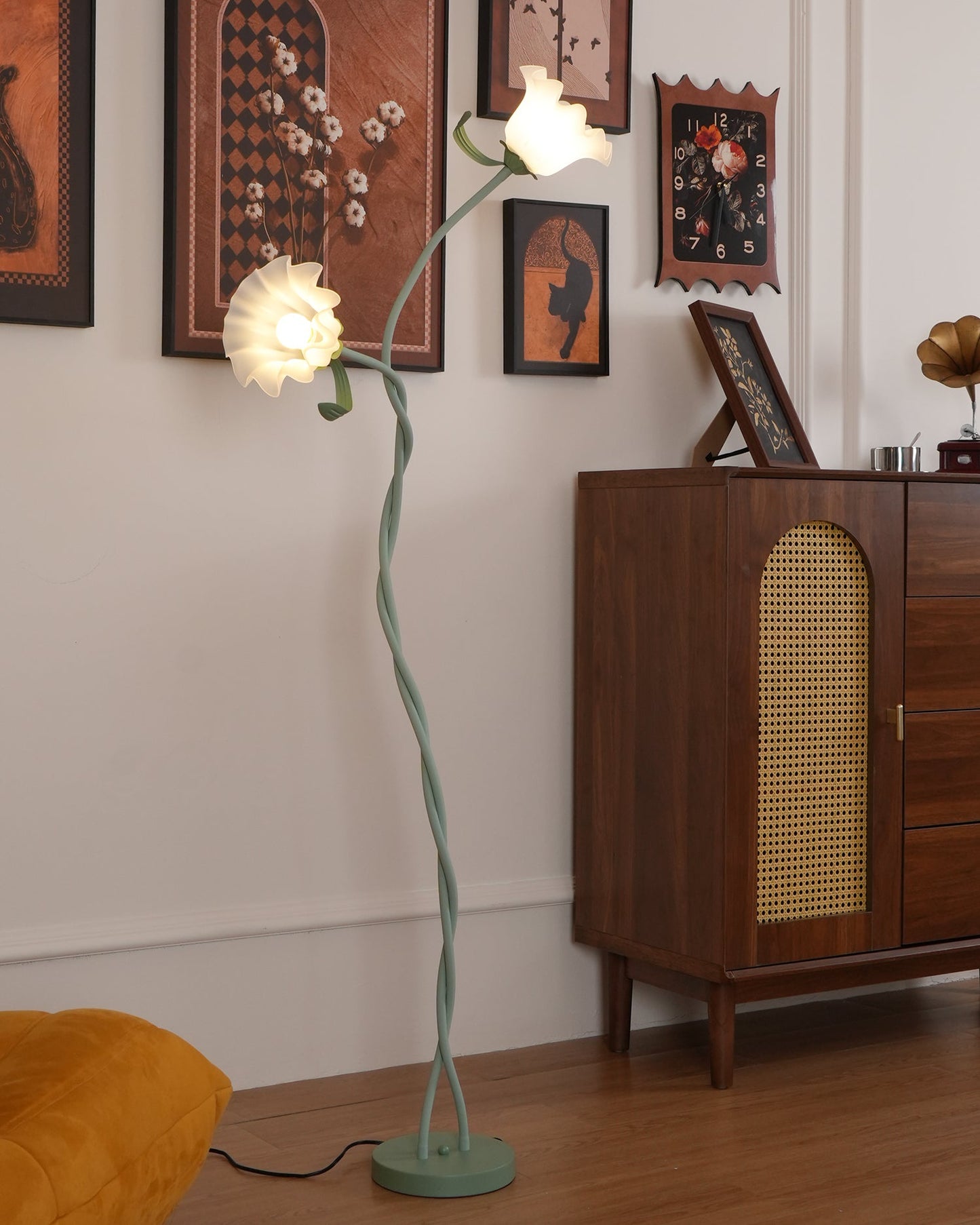 Floral Inspired Floor Lamp | Elegant Standing Light for Living Room
