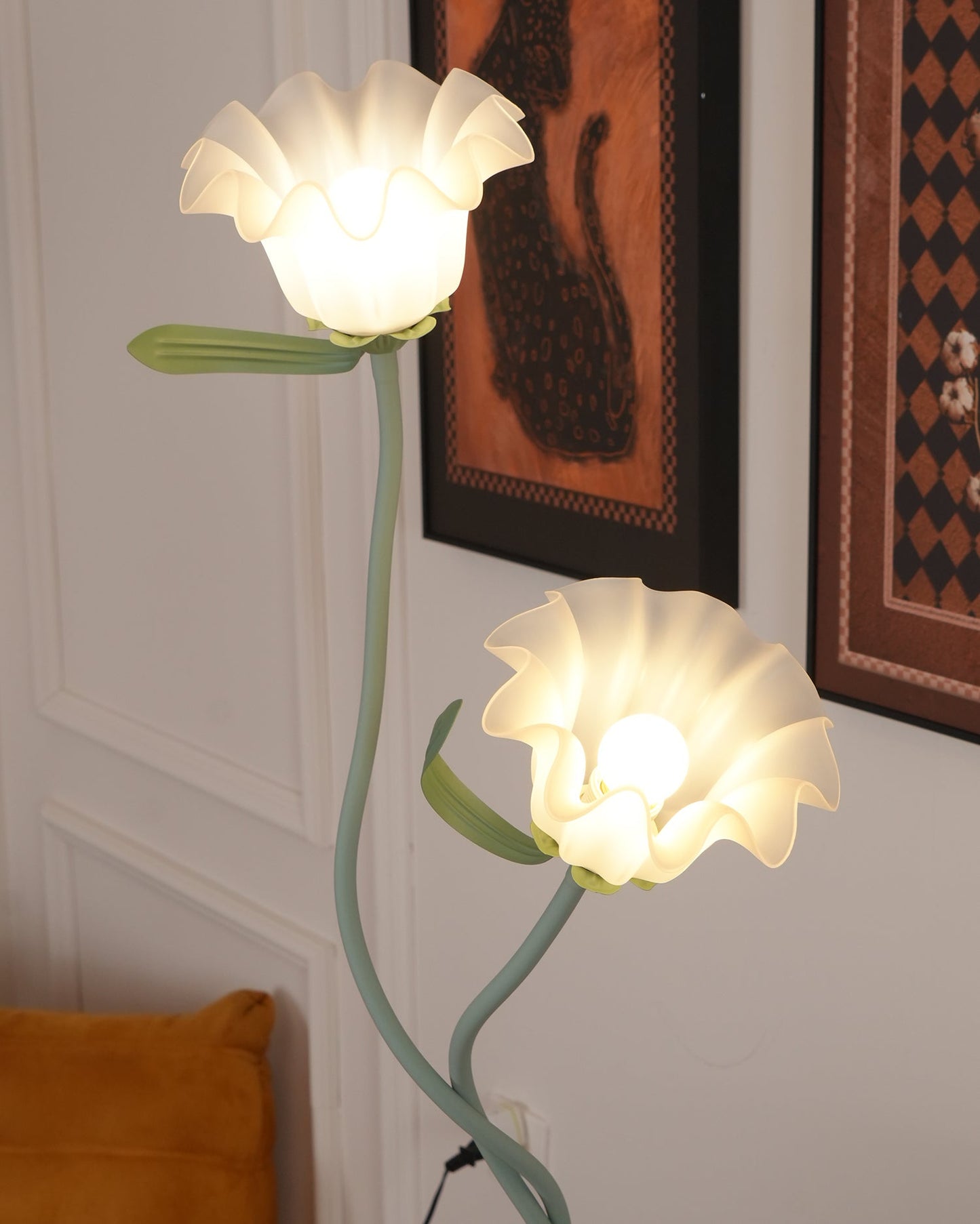 Floral Inspired Floor Lamp | Elegant Standing Light for Living Room