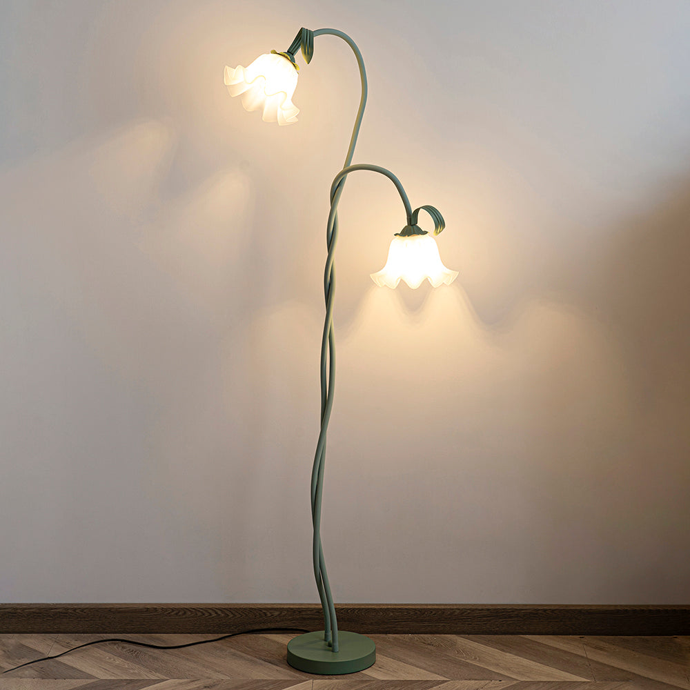 Floral Inspired Floor Lamp | Elegant Standing Light for Living Room