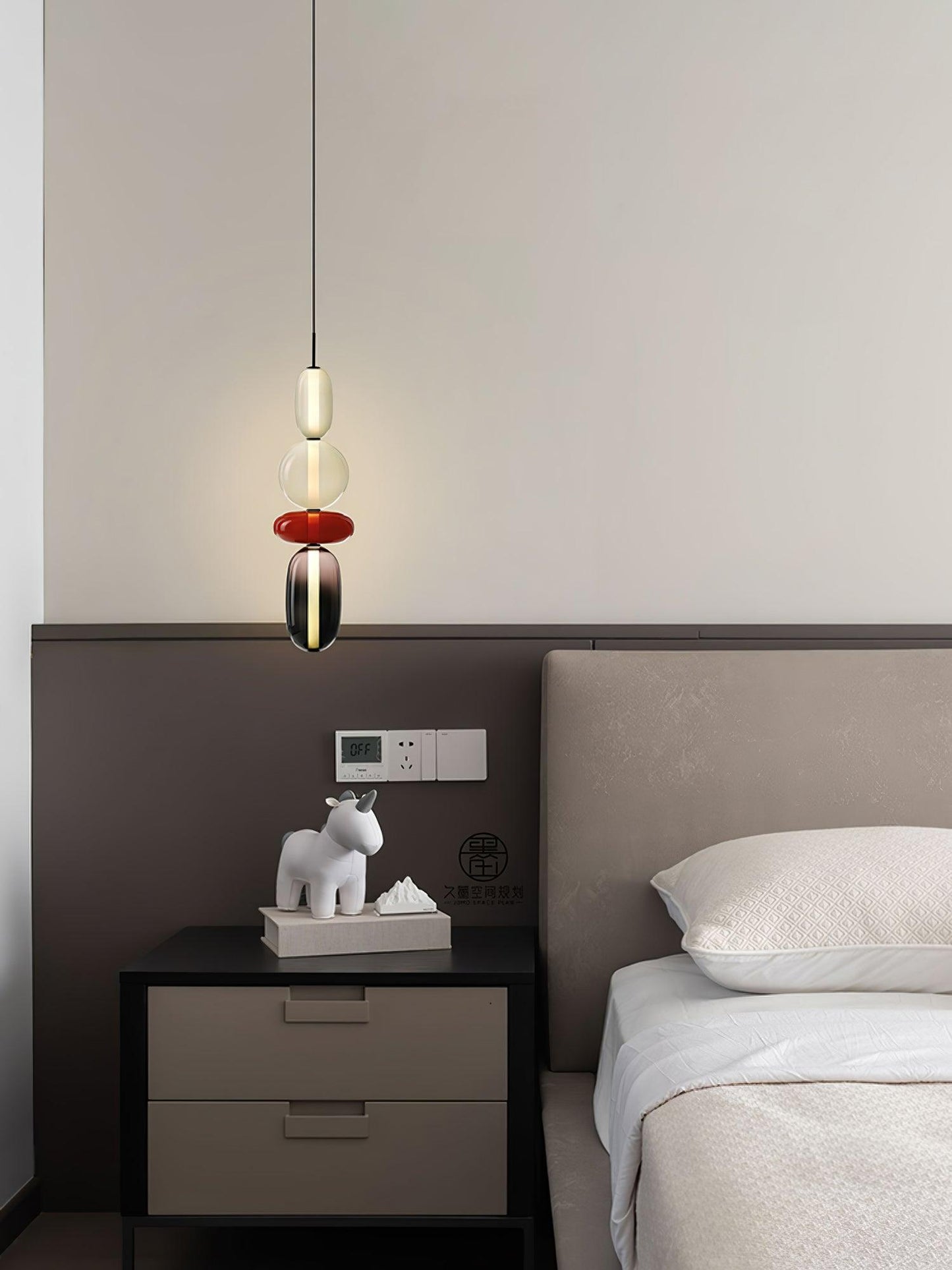 Coloured Glass Pendant Ceiling Lamp | Modern Chandelier Light for Dining and Living