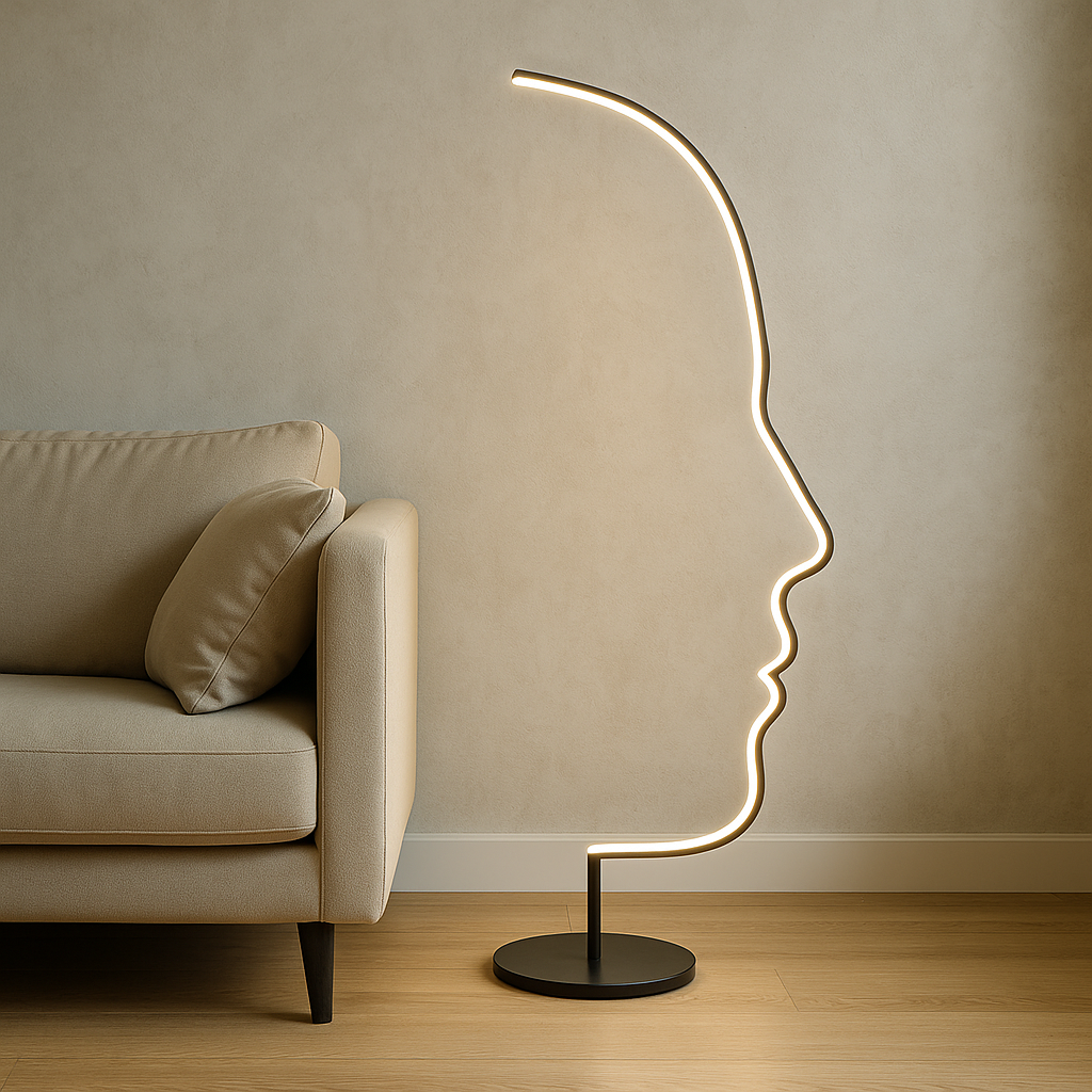 Modern Sculptural Floor Lamp | Artistic Standing Light for Living Room and Bedroom