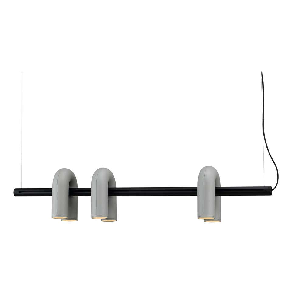 Modern U-Shape Ceiling Lamp | Playful LED Chandelier for Living Room