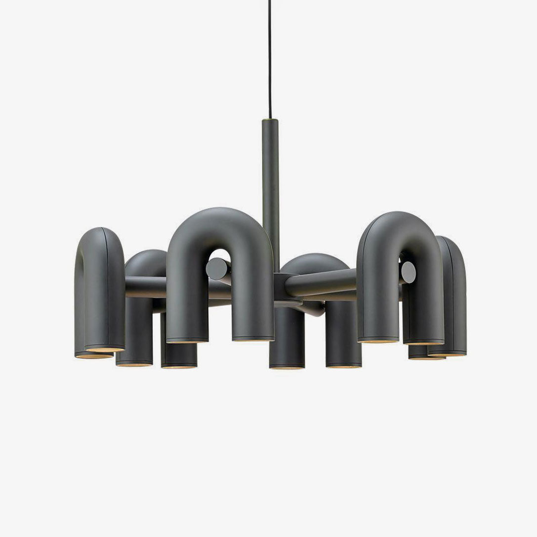 Modern U-Shape Ceiling Lamp | Playful LED Chandelier for Living Room