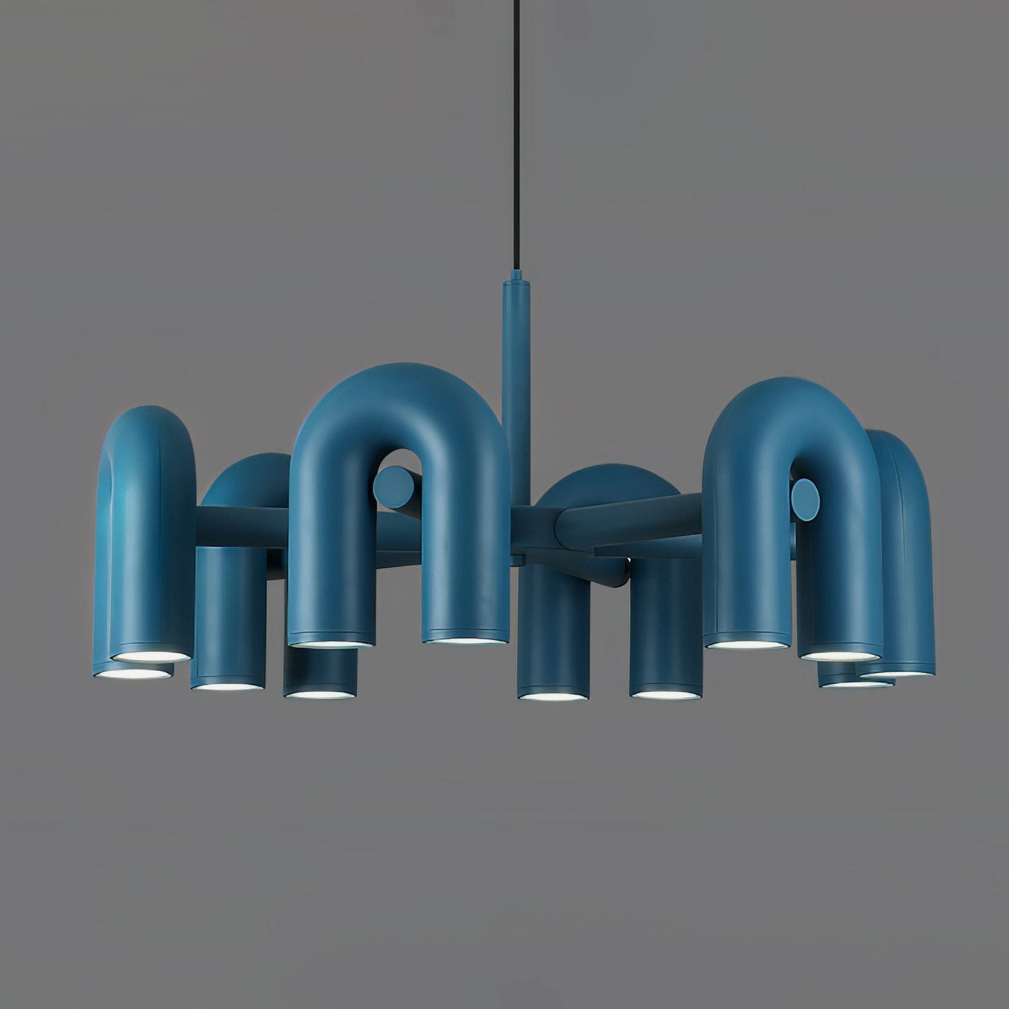 Modern U-Shape Ceiling Lamp | Playful LED Chandelier for Living Room