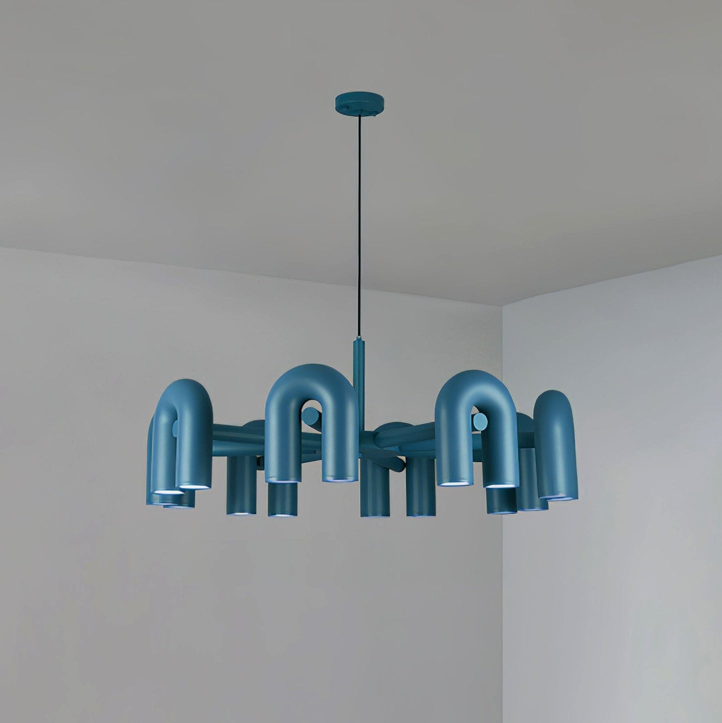Modern U-Shape Ceiling Lamp | Playful LED Chandelier for Living Room